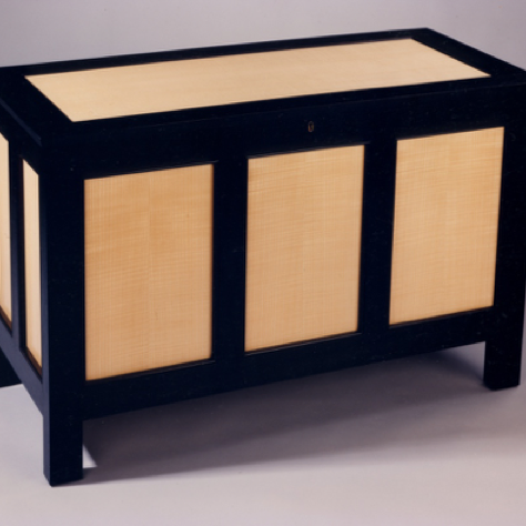 Ebonized and curly ash chest. Ebonized and curly ash chest.
